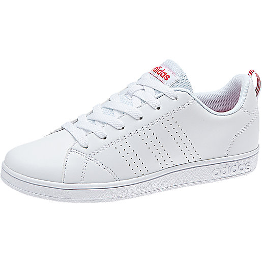 chaussures adidas neo advantage blanc rose clair femme