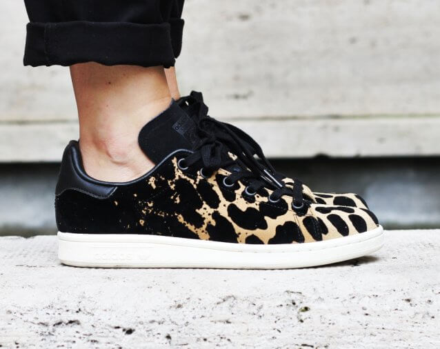 stan smith femme blanche leopard