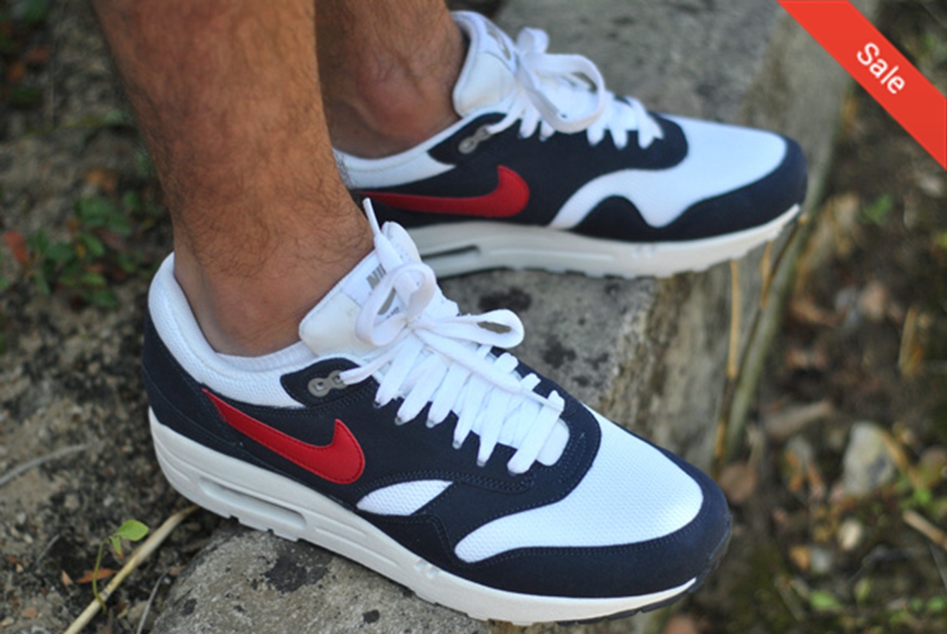 air max 1 bleu rouge